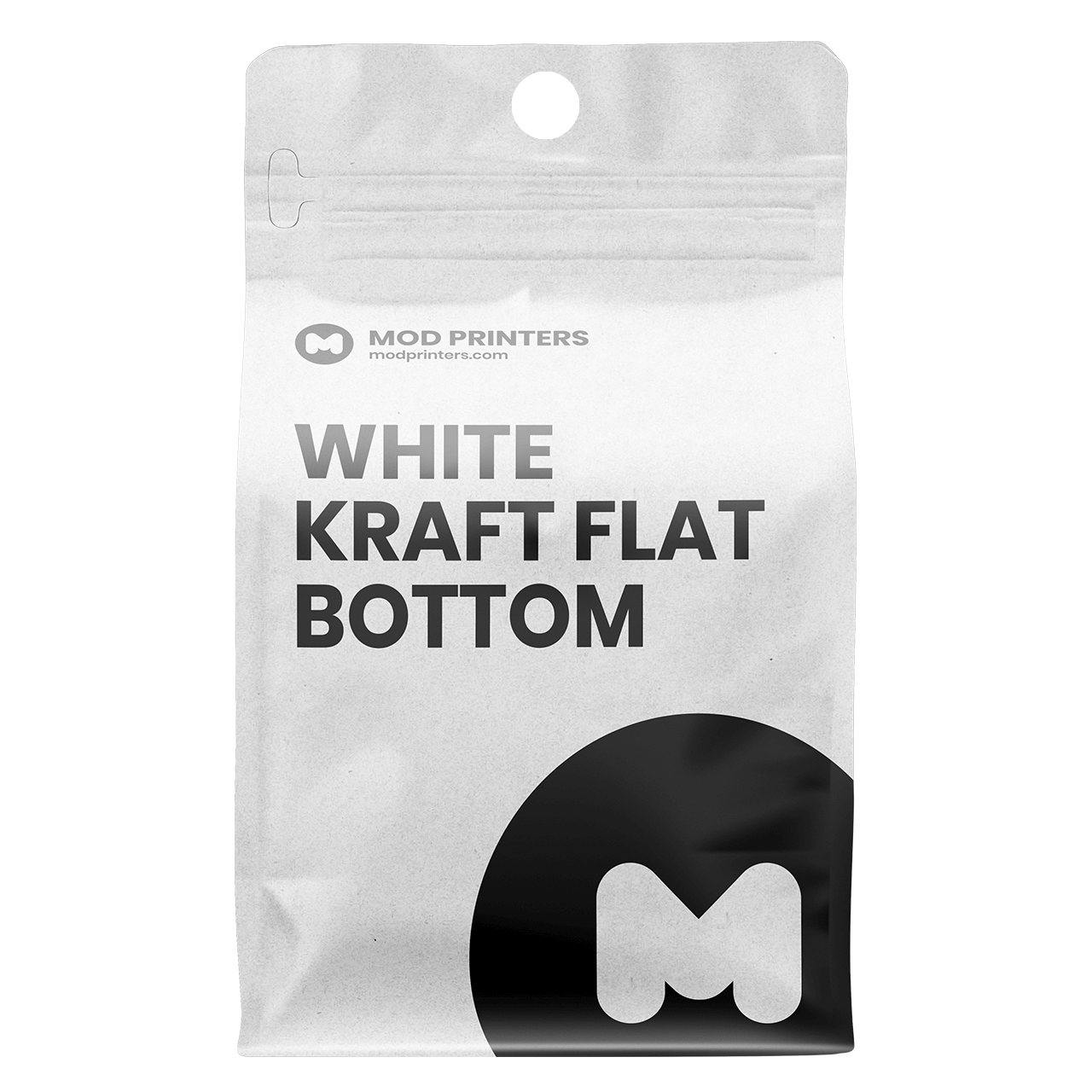 White_Kraft_flat_bottom_up_pouch_round_hole1